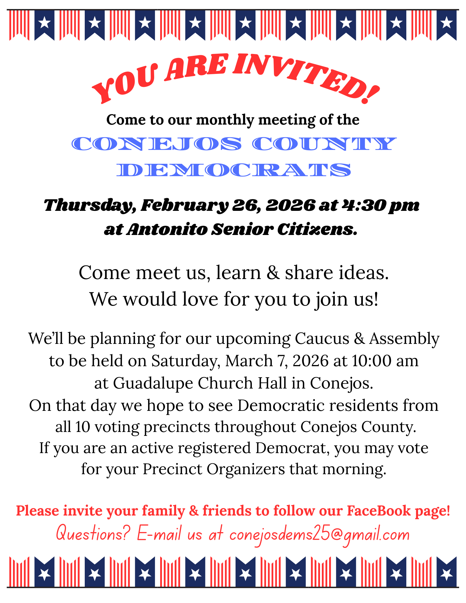 CCD flyer invite for 2 26 26